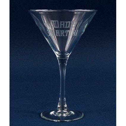 Engraved 10 oz Classic Etched Martini Glass - Barware Hub - Barware Swag and Etched Gifts