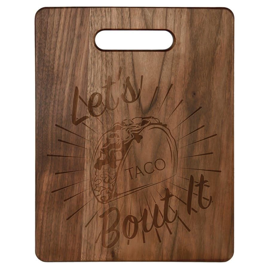 Engraved 11 1/2" x 8 3/4" Walnut Personalized Cutting Board - Barware Hub - Barware Swag and Etched Gifts