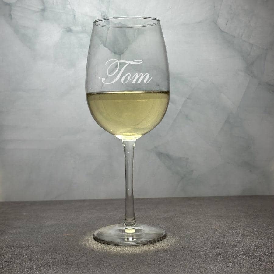 Engraved White Wine Glass - 16 oz - Item 494/GAG1352 - Barware Hub - Barware Swag and Etched Gifts