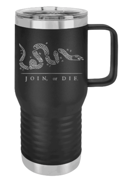 Join Or Die Laser Engraved Mug (Etched) - Quality Glass Designer