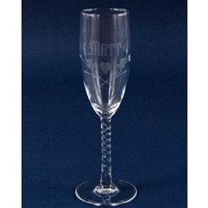 Engraved Spiral Stemmed Glass - 6 oz - Item 463/8895 - Barware Hub - Barware Swag and Etched Gifts