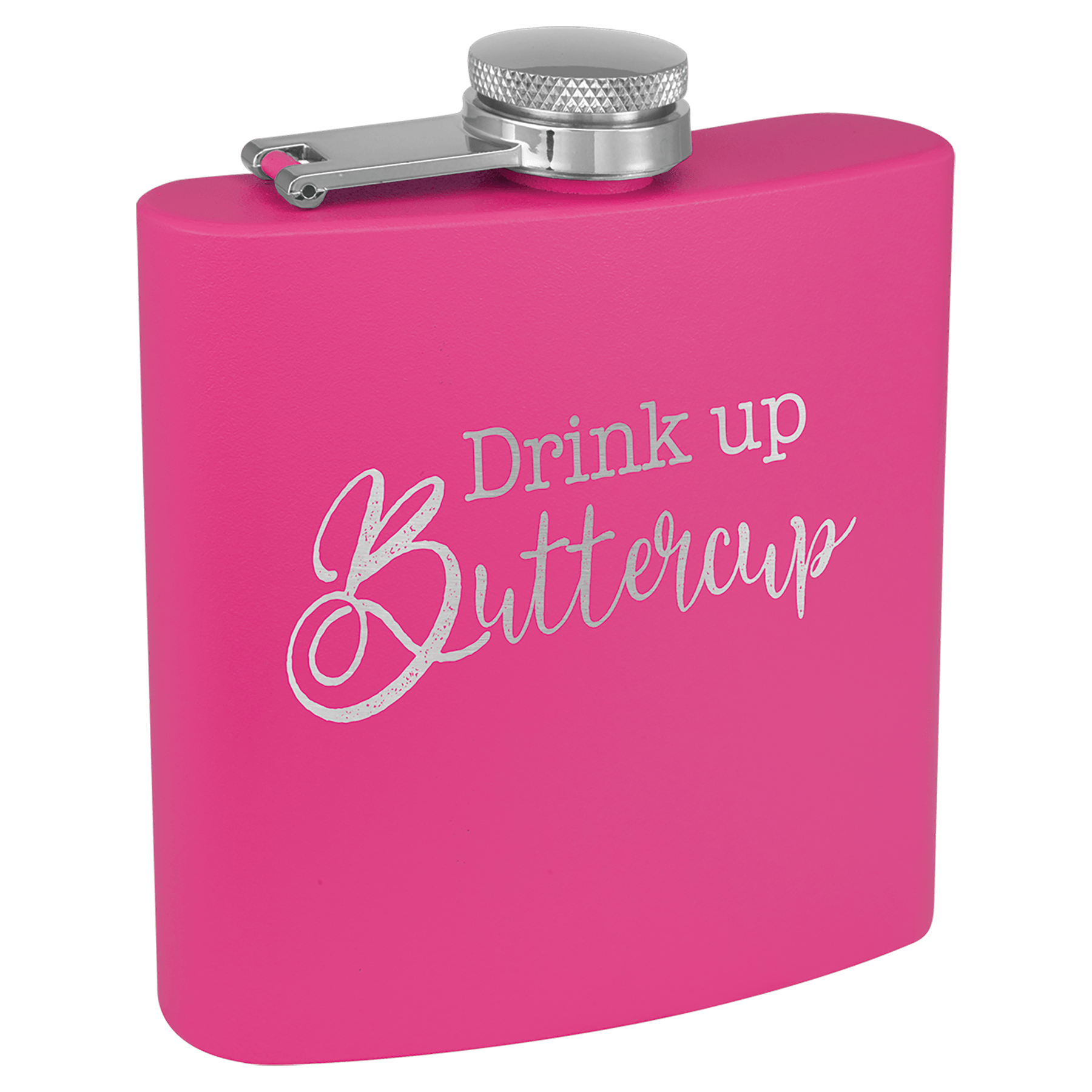 Personalized Custom Colored Engraved Flask 6 oz. Stainless Steel - Barware Hub - Barware Swag and Etched Gifts
