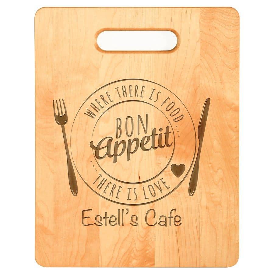 Engraved 11 1/2" x 8 3/4" Maple Personalized Cutting Board - Barware Hub - Barware Swag and Etched Gifts