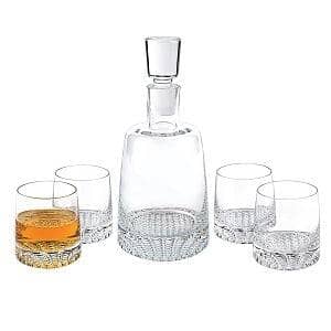 5 Piece Engraved Park Avenue Whiskey, Bourbon or Scotch Decanter Personalized Set - Barware Hub - Barware Swag and Etched Gifts