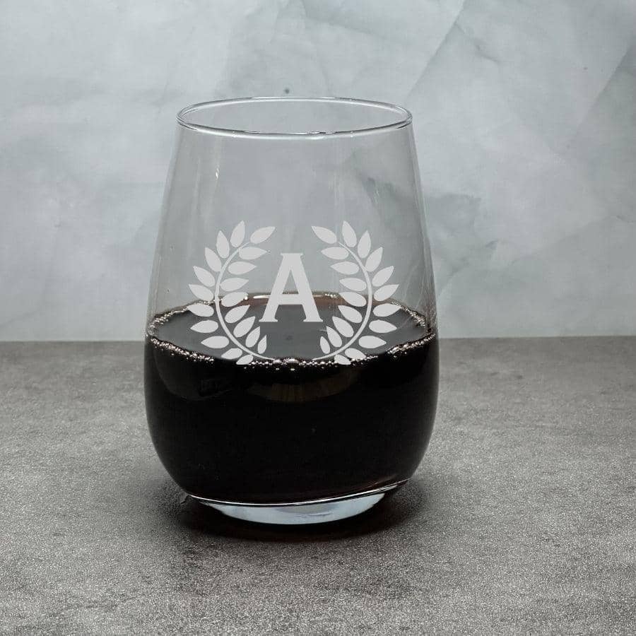 Engraved Stemless Wine Glass - 17 oz - Item 456/5535517 - Barware Hub - Barware Swag and Etched Gifts
