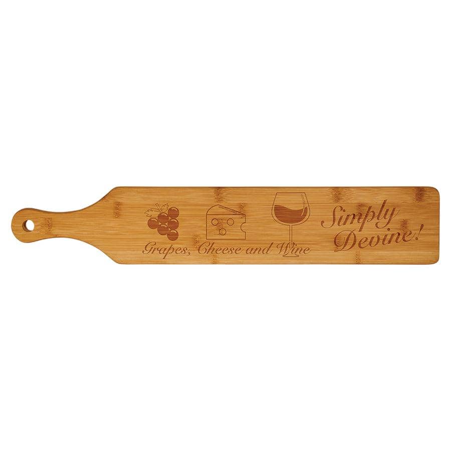 4" x 22" Engraved Bamboo Paddle - Item PDL101 - Barware Hub - Barware Swag and Etched Gifts