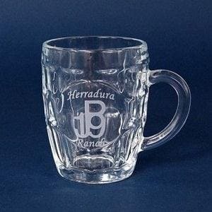 Engraved Britannia Glass Beer Mug with Crest-20 oz-Item 557/GA38518 - Barware Hub - Barware Swag and Etched Gifts