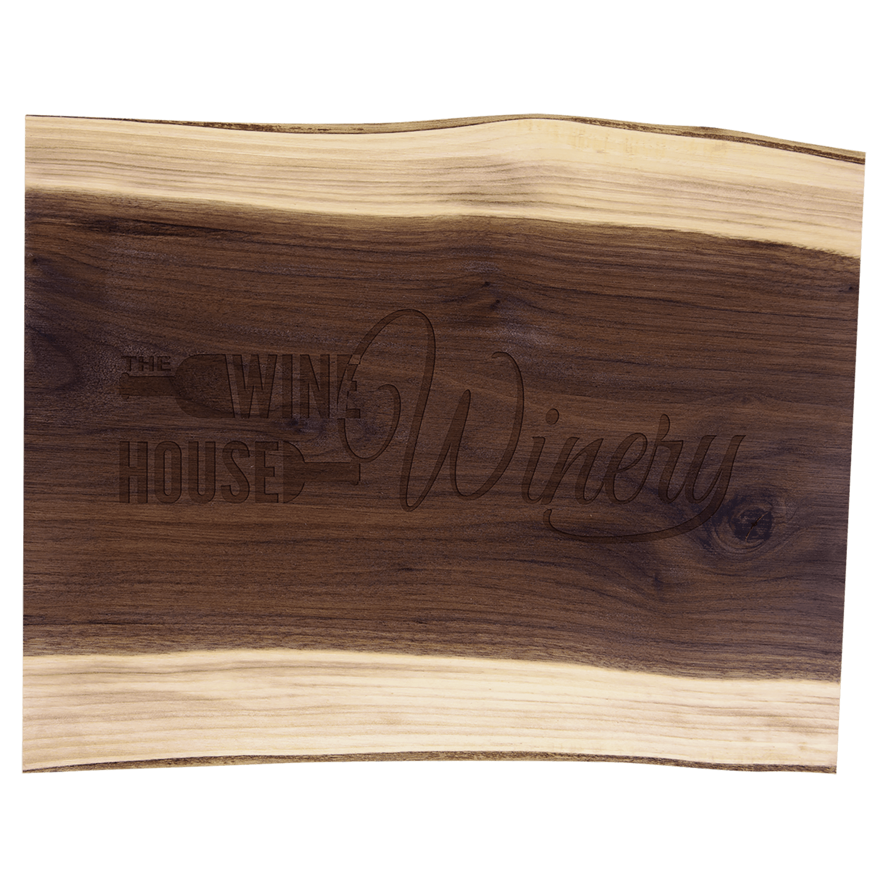 Engraved 15" x 11 1/2" Black Walnut Personalized Cutting and Charcuterie Board - Barware Hub - Barware Swag and Etched Gifts