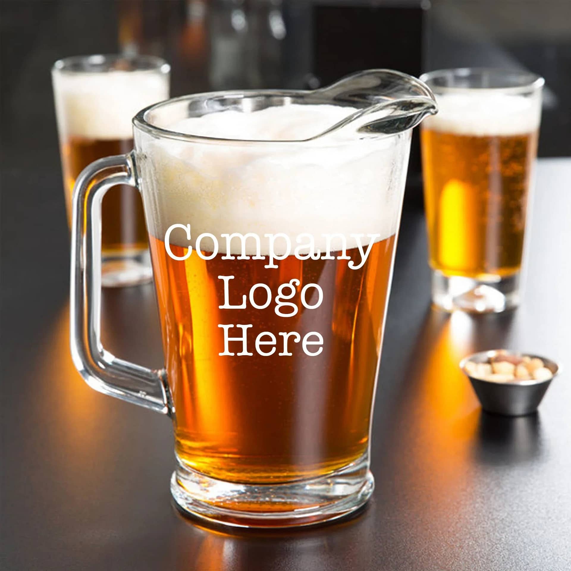 engraved classic beer pitcher 60 oz item 6155260 barware hub barware swag and etched gifts 1