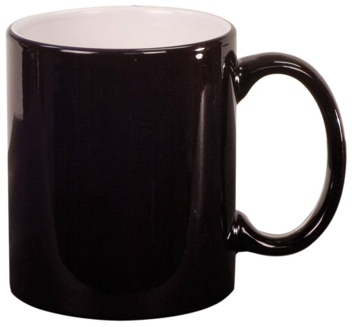 Engraved Custom Colored Ceramic Coffee Mug - 11 oz - Barware Hub - Barware Swag and Etched Gifts