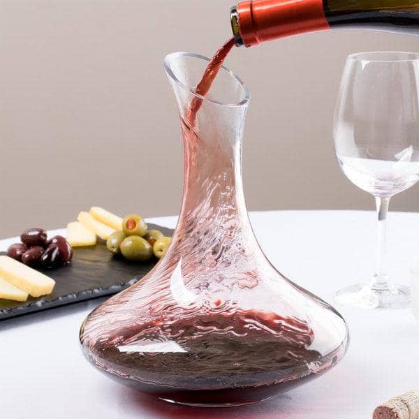 Engraved Acopa 67 oz. Slanted Top Glass Wine Decanter - Barware Hub - Barware Swag and Etched Gifts