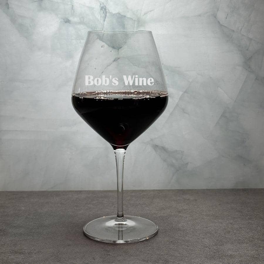 Engraved Luigi Bormioli Atelier Crystal Wine Glass - 21 oz - Item 448/08745 - Barware Hub - Barware Swag and Etched Gifts
