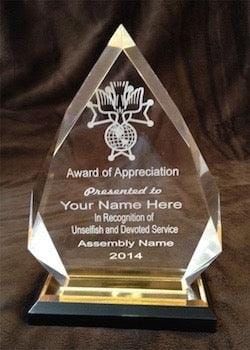 5 1/4" x 7 3/4" Engraved Gold Diamond Impress Personalized Acrylic Award - Barware Hub - Barware Swag and Etched Gifts