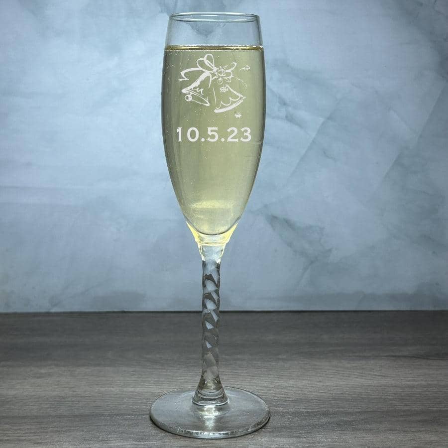 Engraved Spiral Stemmed Glass - 6 oz - Item 463/8895 - Barware Hub - Barware Swag and Etched Gifts