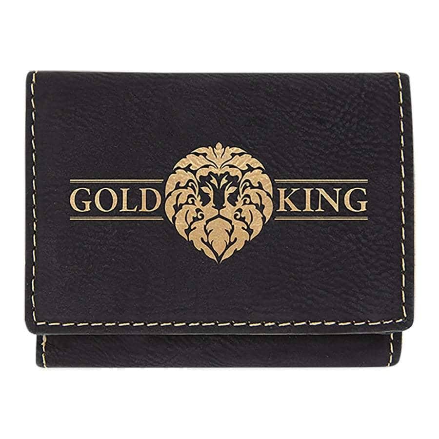 Engraved Trifold Wallet, Laserable Leatherette - Barware Hub - Barware Swag and Etched Gifts