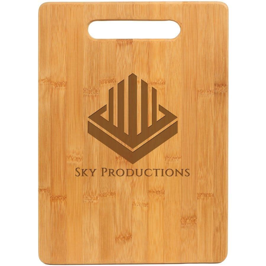 Engraved 13 3/4" x 9 3/4" Bamboo Rectangle Personalized Cutting Board - Barware Hub - Barware Swag and Etched Gifts