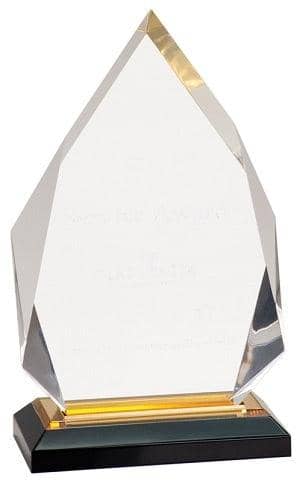5 1/4" x 6 3/4" Engraved Gold Diamond Impress Personalized Acrylic Award - Barware Hub - Barware Swag and Etched Gifts