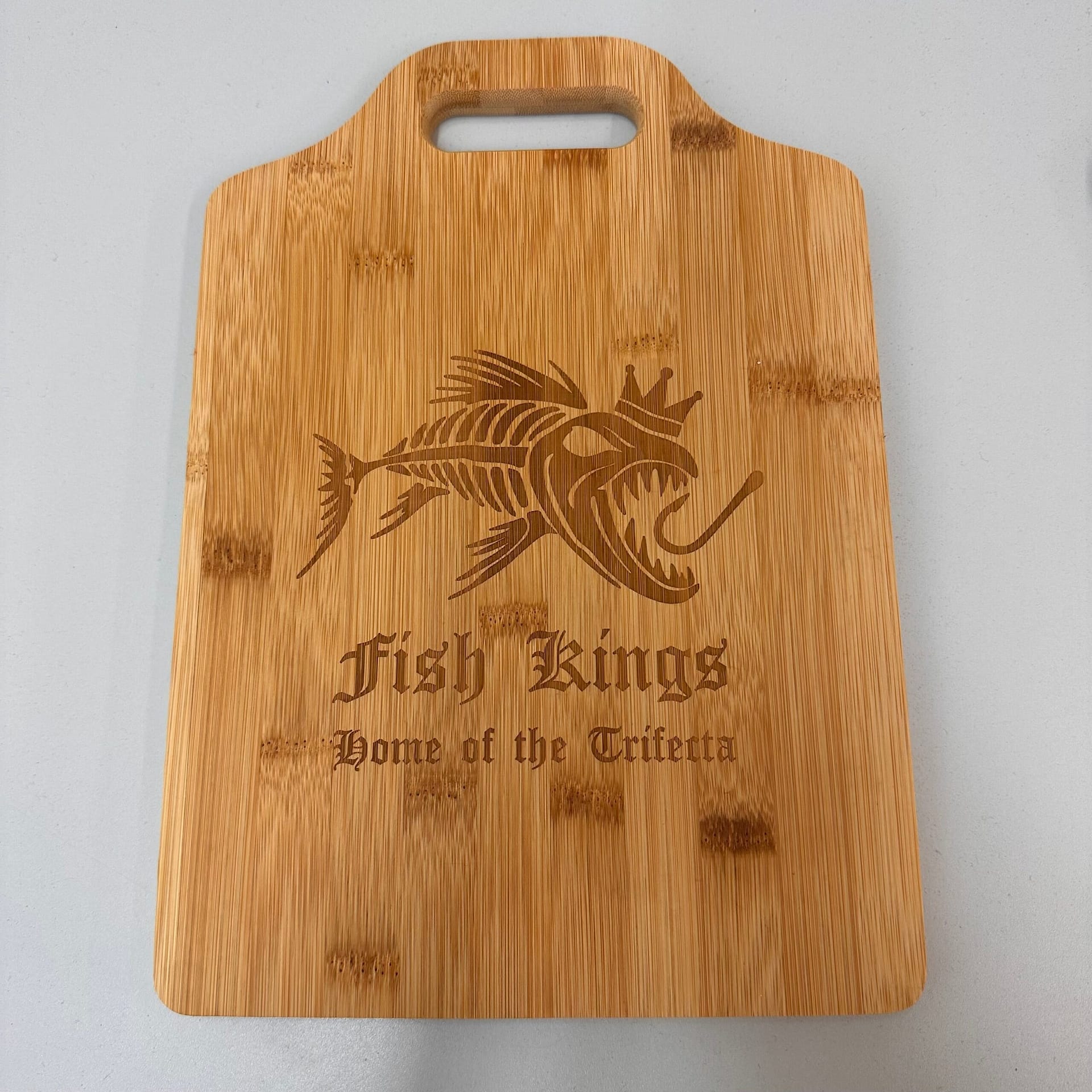 Engraved 13" x 9" Bamboo Personalized Cutting Board with Handle - Barware Hub - Barware Swag and Etched Gifts