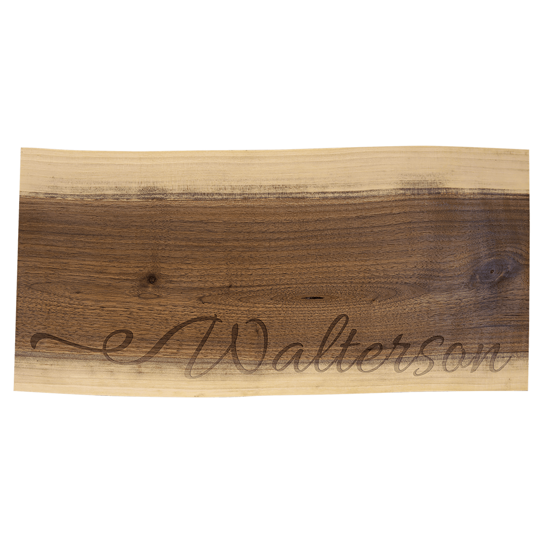 Engraved 18"x 8" Black Walnut Personalized Cutting and Charcuterie Board - Barware Hub - Barware Swag and Etched Gifts