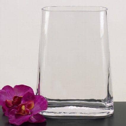 Engraved Daydream Crystal Rectangle Tower Vase - 9" - Item S404 - Barware Hub - Barware Swag and Etched Gifts