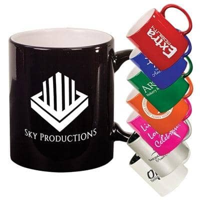 Engraved Custom Colored Ceramic Coffee Mug - 11 oz - Barware Hub - Barware Swag and Etched Gifts