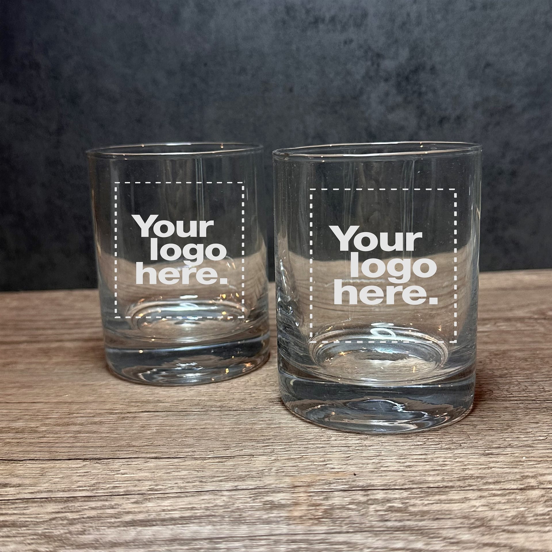 Engraved Set of Whiskey Rocks Bar Glasses - 11 oz Item 102 - BarwareHub