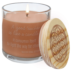 Engraved Fresh Tropical Coconut Candle in Glass Jar with Customizable Wood Lid 14oz - Item CDL1054 - BarwareHub