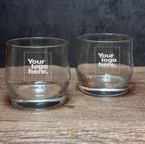 Engraved Set of Acopa Saloon 12 oz. Rocks Glasses - Item 5535612S - BarwareHub