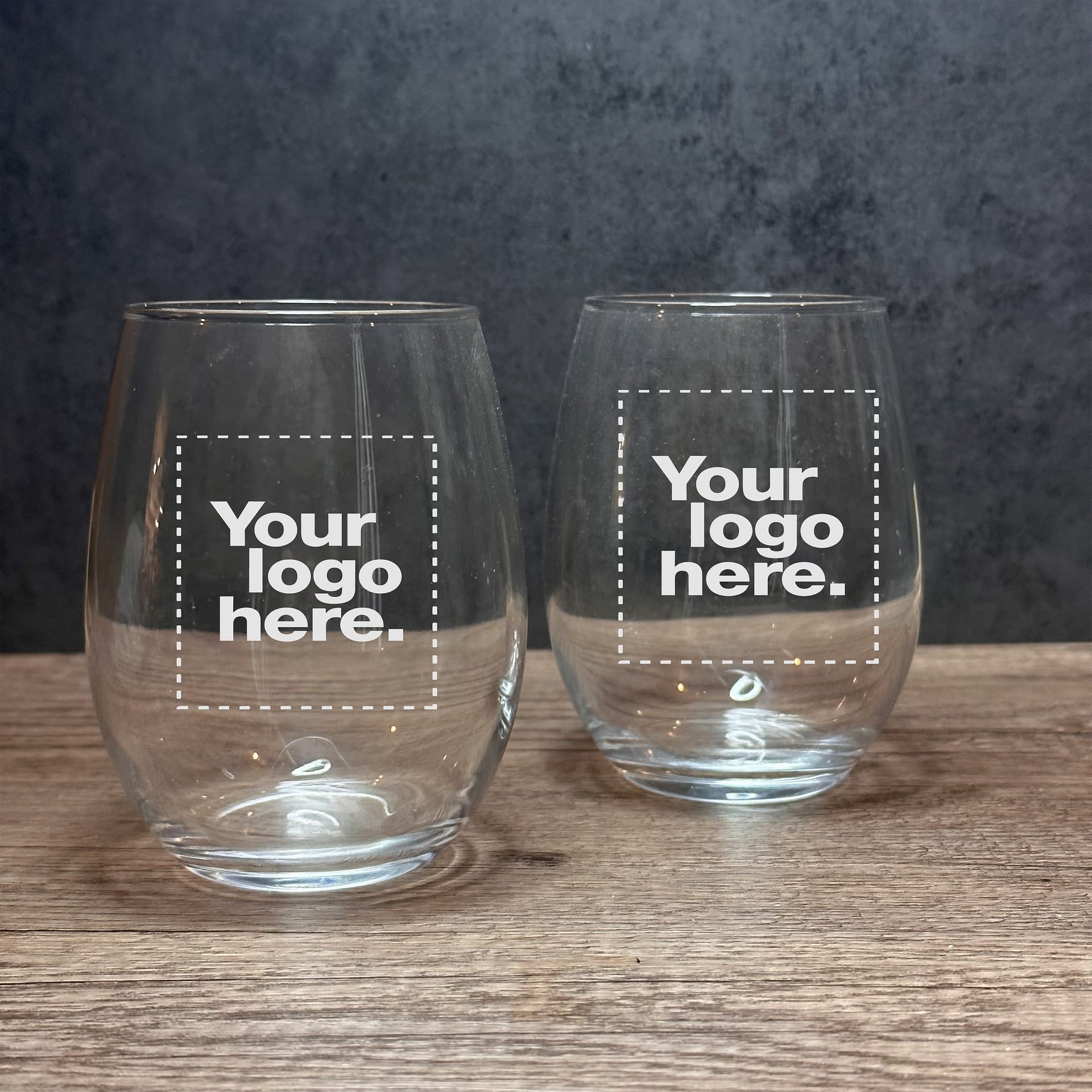 Engraved Set of Stemless Perfection Wine Glasses - 15 oz - Item C8303 - BarwareHub