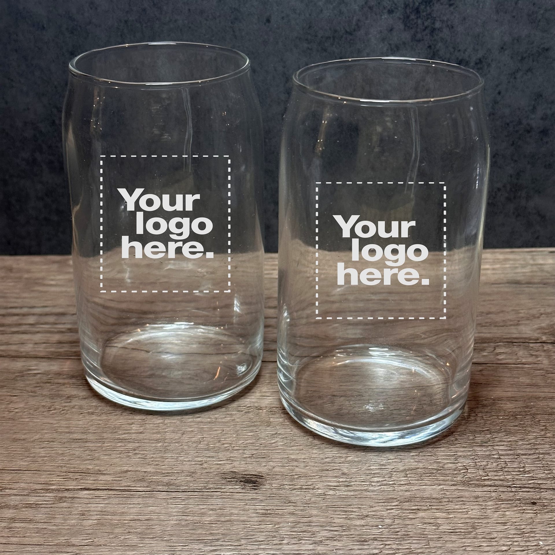 Engraved Set of Can Glasses 16 oz - Item 209 - BarwareHub