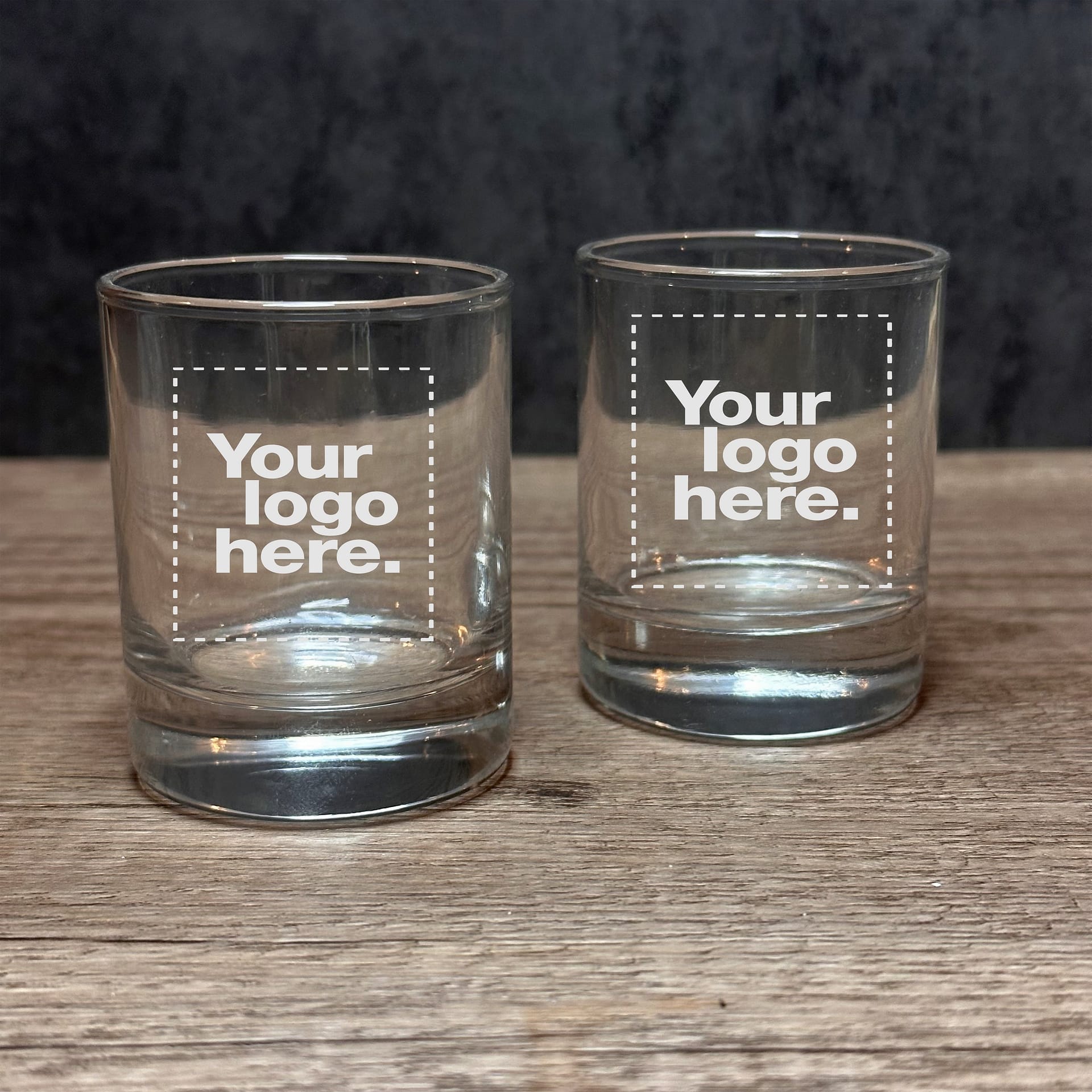 Engraved Set of Whiskey Rocks Bar Glasses - 10 oz Item 100-A/ 5535610 - BarwareHub