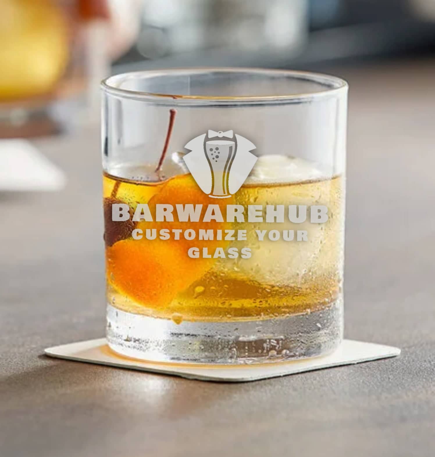 Engraved Whiskey Rocks Bar Glass - 10 oz Item 100-A/ 5535610 - BarwareHub