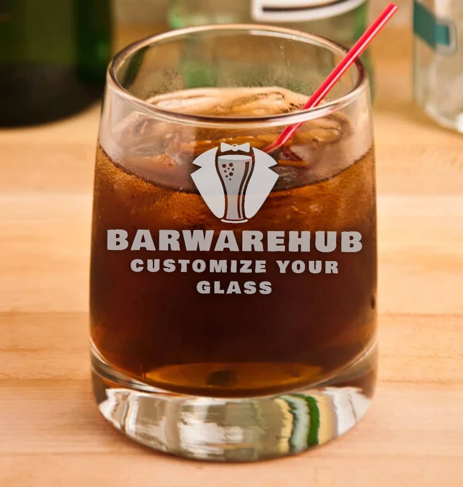 Engraved Vibe Double Rocks / Old Fashioned Glass - 12 oz - Item 2311 - BarwareHub