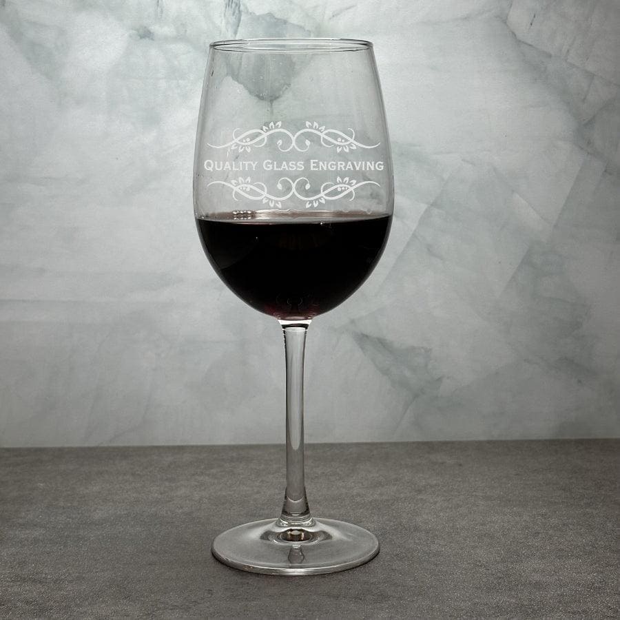 Engraved 16 oz. Acopa Flora Personalized Wine Glass - BarwareHub